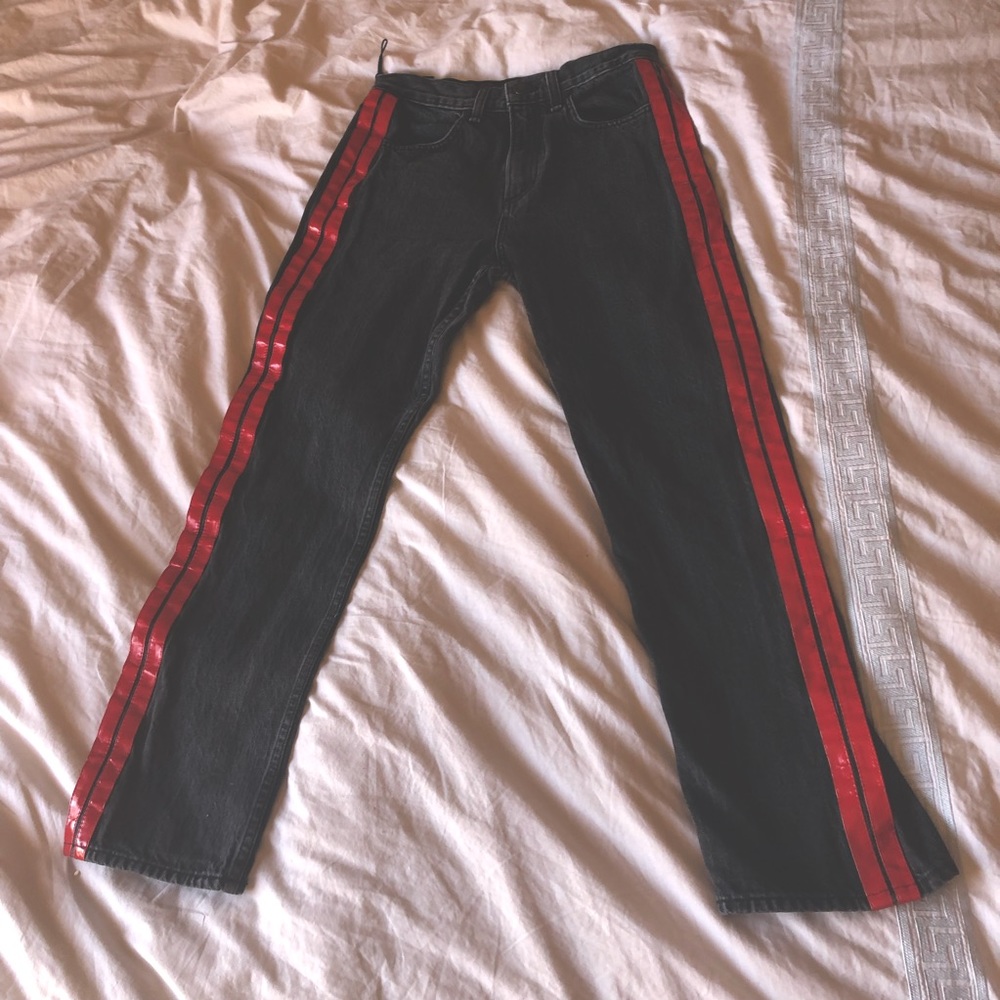 Rag and bone sz 26 red stripe jeans